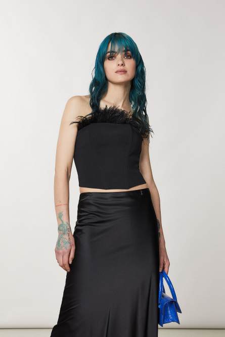Corset, Black, Patrizia Pepe