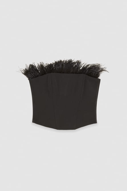 Corset, Black, Patrizia Pepe