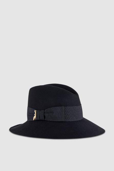 Cappello in feltro tesa larga, Nero, Patrizia Pepe