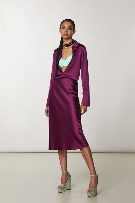 Sp&oacute;dnica midi, Fioletowy, Patrizia Pepe