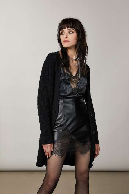 Gonna mini &quot;ESSENTIAL&quot; stretch, Nero, Patrizia Pepe