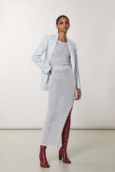Viscose skirt, Grey, Patrizia Pepe