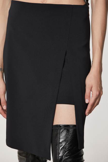 ESSENTIAL crepe pencil skirt, Black, Patrizia Pepe