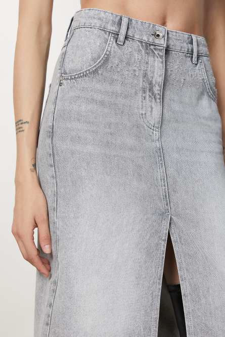 Cotton pencil skirt, Grey, Patrizia Pepe