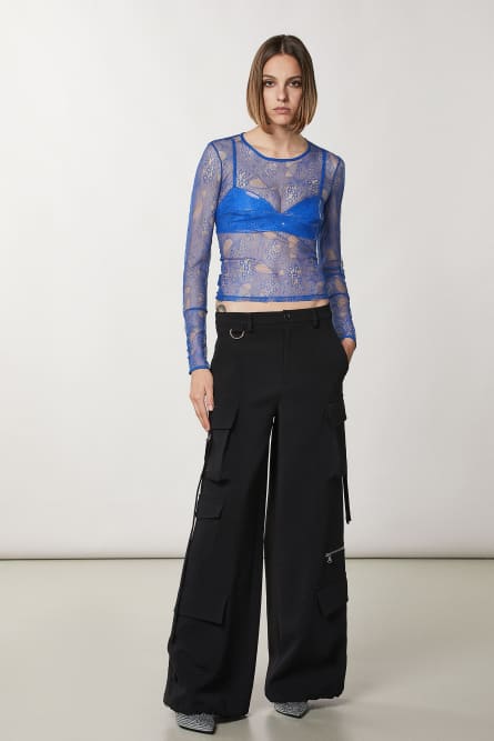 Vinyl Bra, Blue, Patrizia Pepe