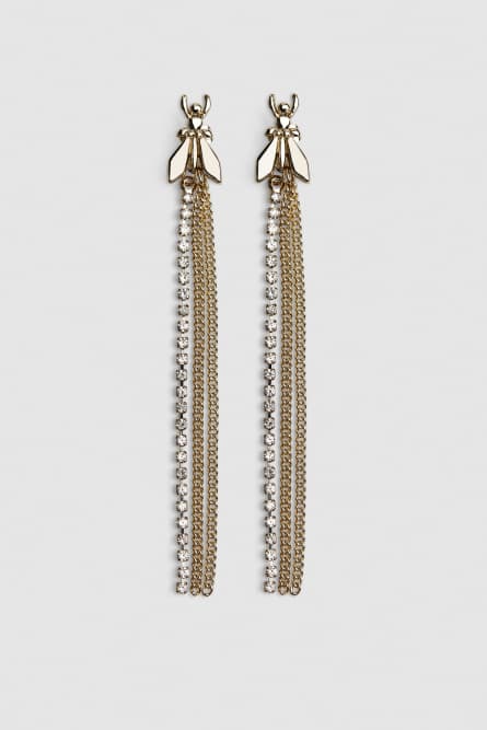 Brass and glass earrings, Gold, Patrizia Pepe
