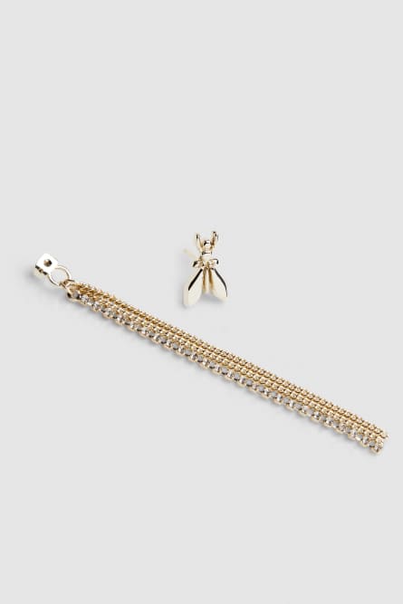 Brass and glass earrings, Gold, Patrizia Pepe