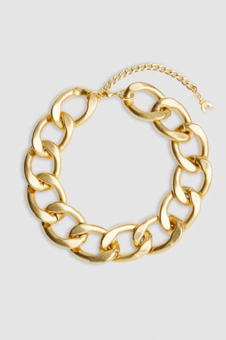 Brass and aluminum necklace, Gold, Patrizia Pepe