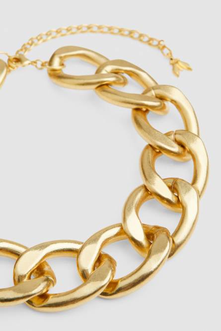 Brass and aluminum necklace, Gold, Patrizia Pepe
