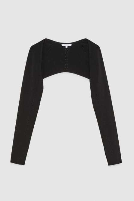 Eng anliegender Langarm-Bolero, Schwarz, Patrizia Pepe