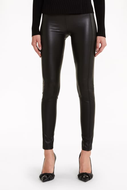 Leggings aus Kunstleder, Schwarz, Patrizia Pepe