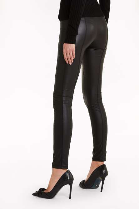 Leggings aus Kunstleder, Schwarz, Patrizia Pepe