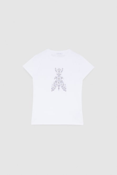 Short-sleeved organic cotton T-shirt, White, Patrizia Pepe