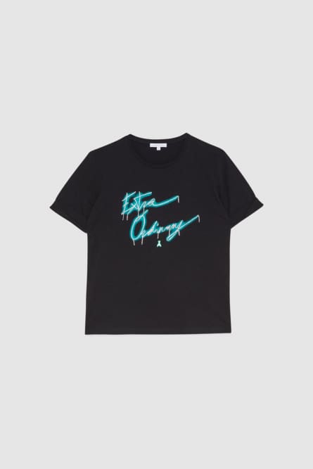 Extra-Ordinary pure cotton T-shirt, Black, Patrizia Pepe