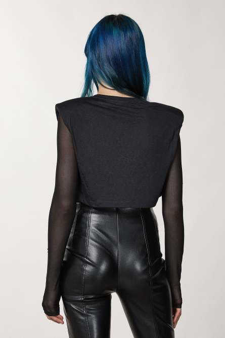 Soft jersey T-shirt, Black, Patrizia Pepe