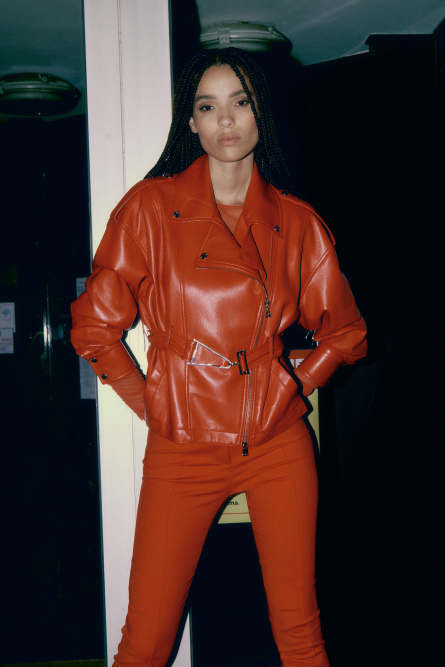 Oversized biker&rsquo;s jacket, Red, Patrizia Pepe