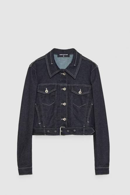 Schmale Jacke aus Denim, Blau, Patrizia Pepe