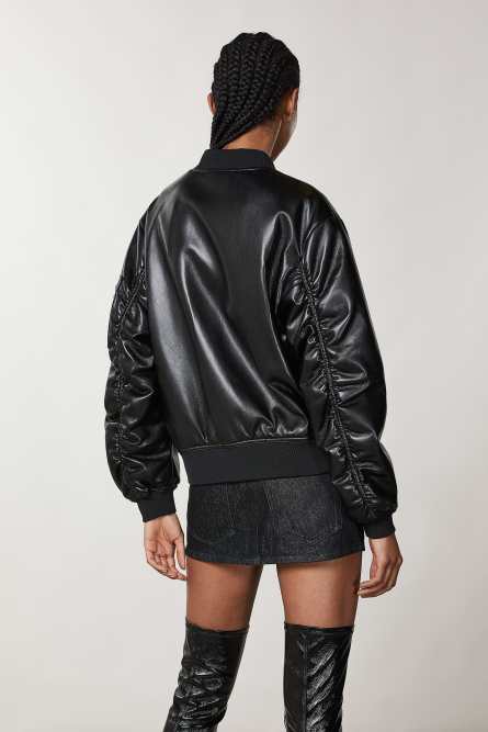 Wattierte Bomberjacke, Schwarz, Patrizia Pepe