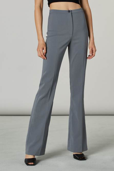 ESSENTIAL flared pants, Grey, Patrizia Pepe