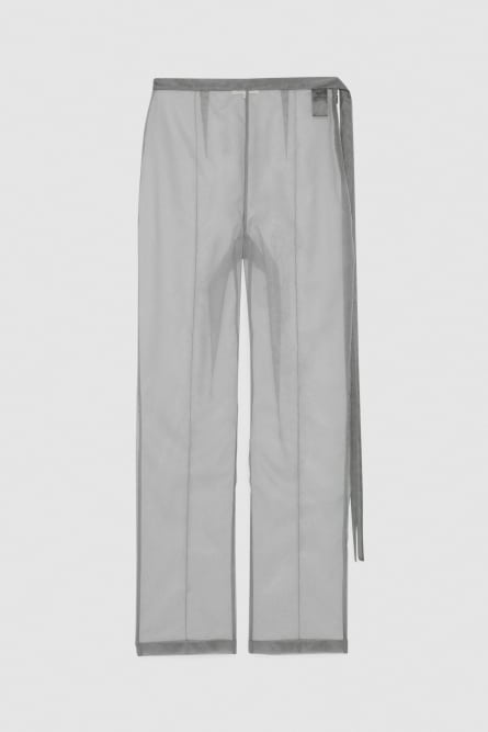 Sash-adorned pants, Grey, Patrizia Pepe