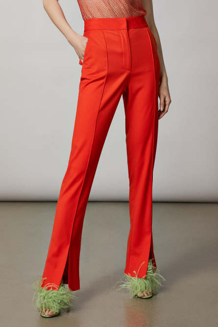 Hose mit Schlitz, Orange, Patrizia Pepe