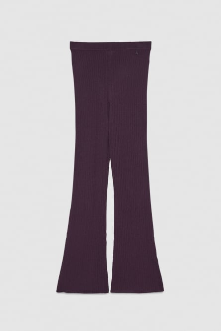 Gerippte Hose aus Viskose, Violett, Patrizia Pepe