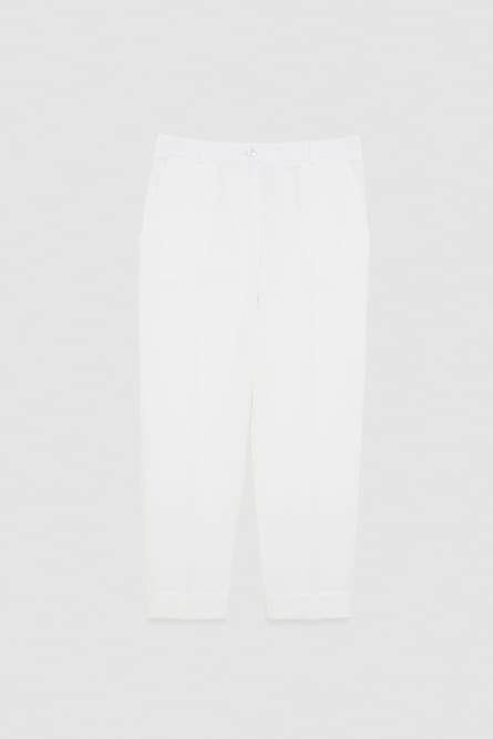 Oversized stretch pants, White, Patrizia Pepe