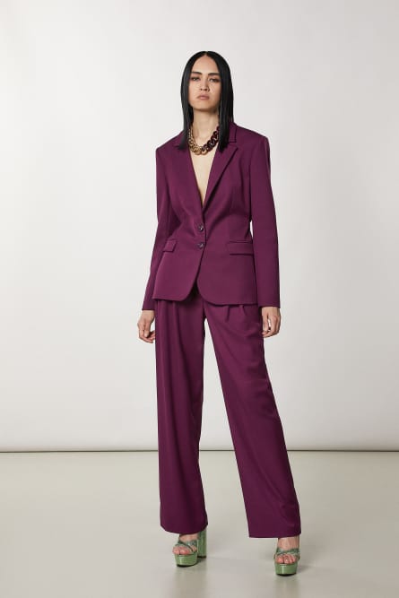 Palazzo-Hose mit G&uuml;rtel, Violett, Patrizia Pepe