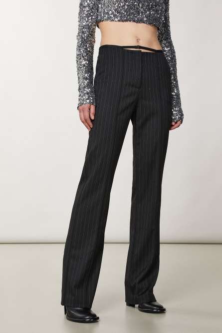 Flannel pants, Black, Patrizia Pepe