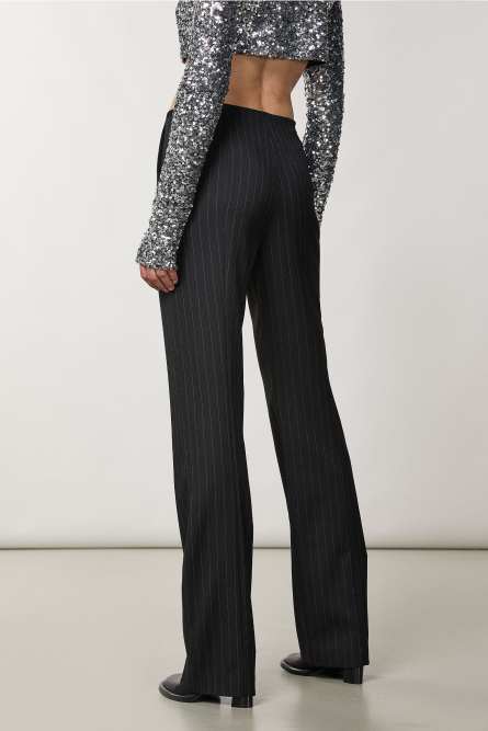 Flannel pants, Black, Patrizia Pepe