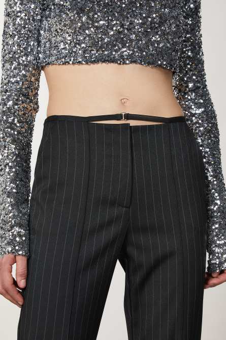 Flannel pants, Black, Patrizia Pepe