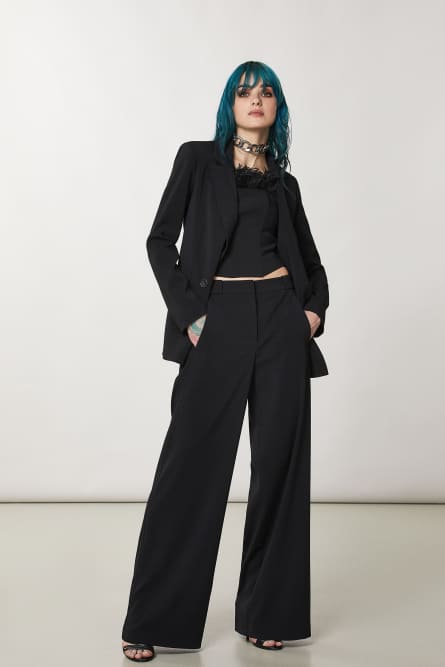 Pantaloni a palazzo ESSENTIAL, Nero, Patrizia Pepe