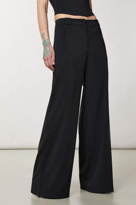 Pantaloni a palazzo ESSENTIAL, Nero, Patrizia Pepe