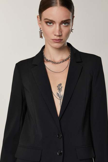 Essential boyfriend jacket, Black, Patrizia Pepe
