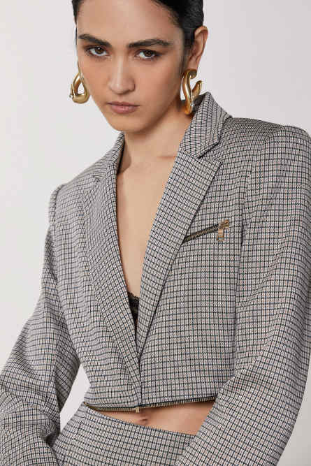 Zip-up jacket, Beige, Patrizia Pepe