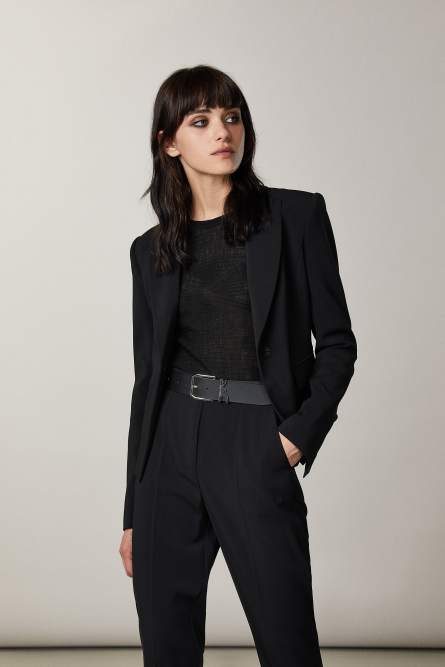 1-Knopf-Blazer &bdquo;ESSENTIAL&ldquo;, Schwarz, Patrizia Pepe