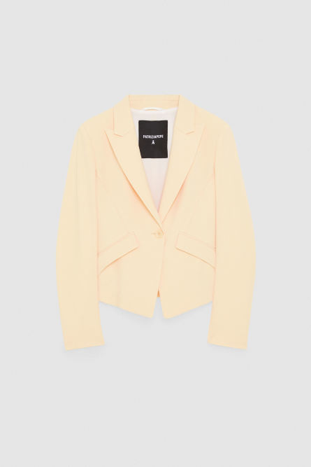 ESSENTIAL crepe jacket, Beige, Patrizia Pepe