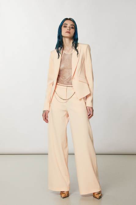 ESSENTIAL crepe jacket, Beige, Patrizia Pepe