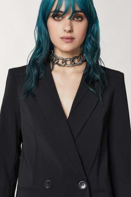 Zweireihiger Blazer ESSENTIAL, Schwarz, Patrizia Pepe