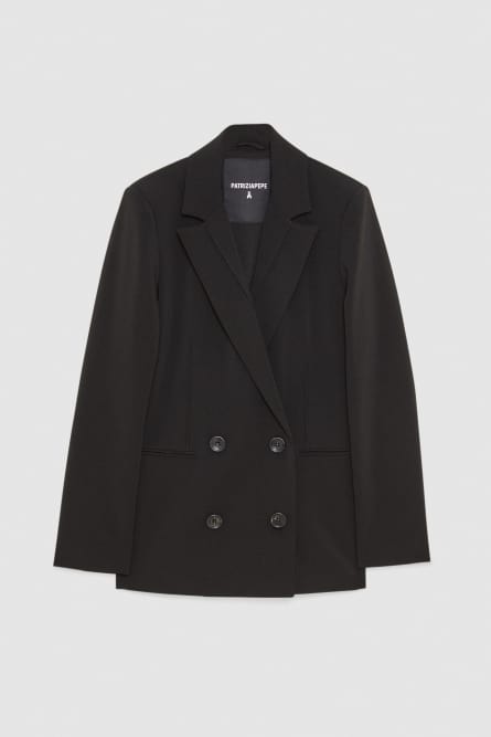 Zweireihiger Blazer ESSENTIAL, Schwarz, Patrizia Pepe