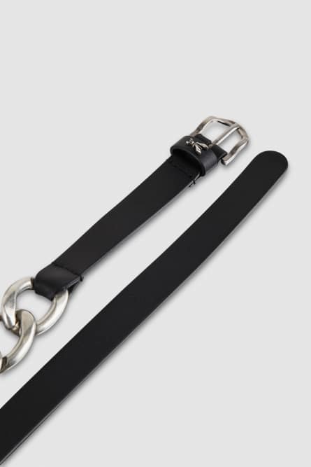 Golden maxi chain belt, Black, Patrizia Pepe