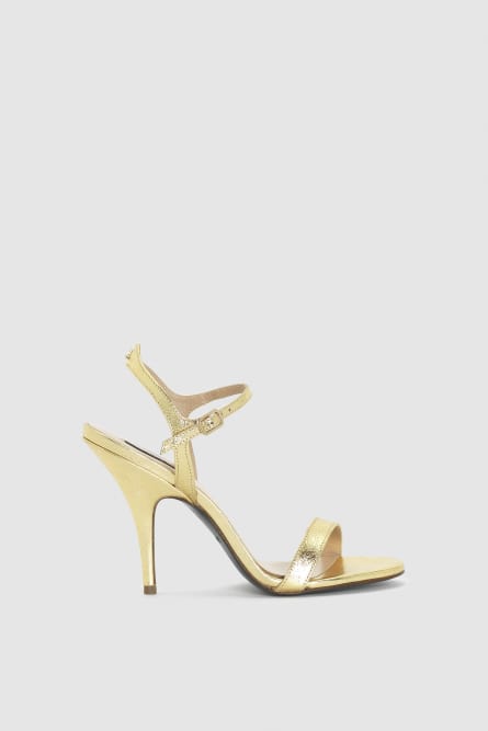 Sandalette mit Absatz, Gold, Patrizia Pepe