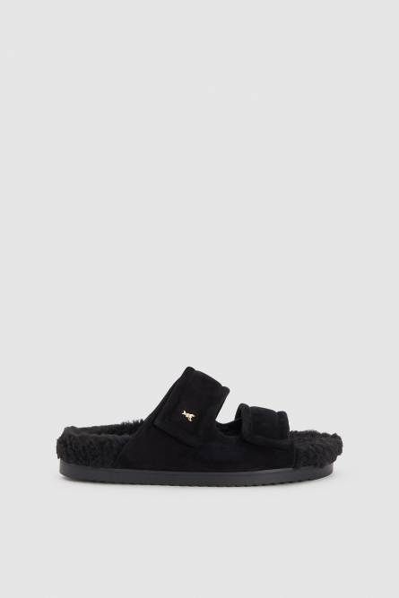 Slipper-style flat shoes, Black, Patrizia Pepe