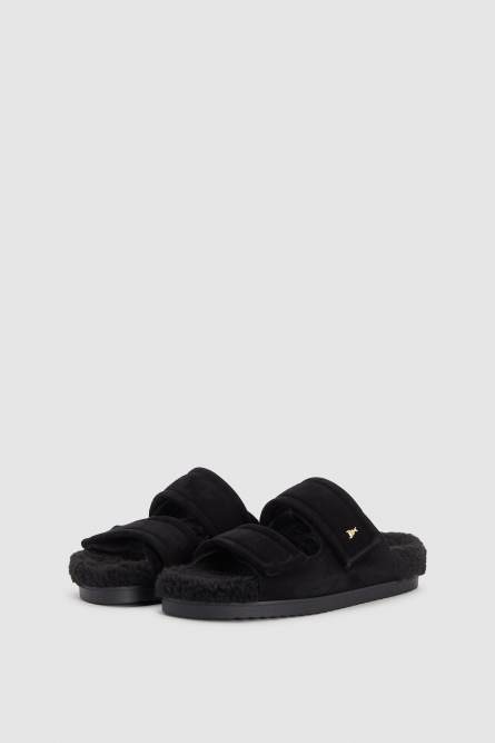 Slipper-style flat shoes, Black, Patrizia Pepe