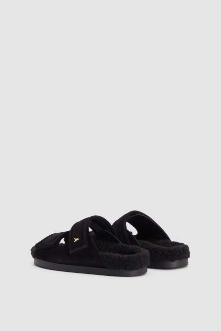 Slipper-style flat shoes, Black, Patrizia Pepe