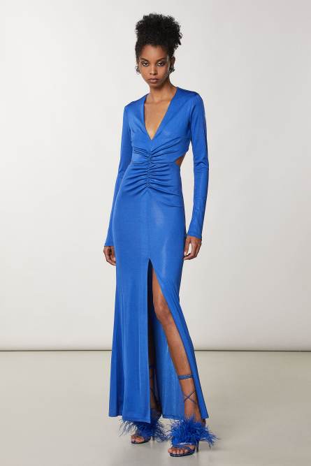 Feather sandals, Blue, Patrizia Pepe