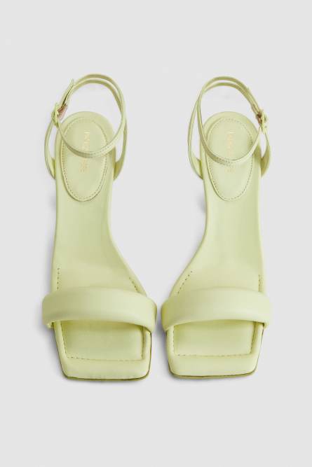 Square Monochrome sandals, Yellow, Patrizia Pepe