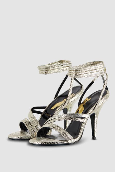 Heeled sandals, Gold, Patrizia Pepe