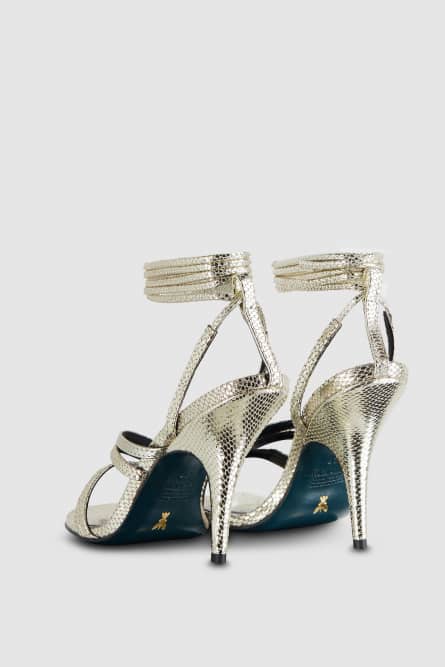 Heeled sandals, Gold, Patrizia Pepe