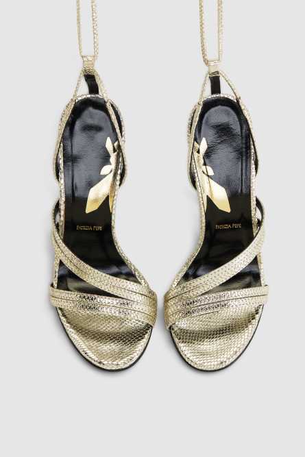 Heeled sandals, Gold, Patrizia Pepe